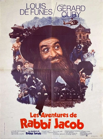 Film poster: Les Aventures de Rabbi Jacob (The Mad Adventures of Rabbi Jacob)