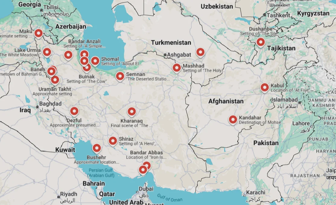 Iranian films Google Map