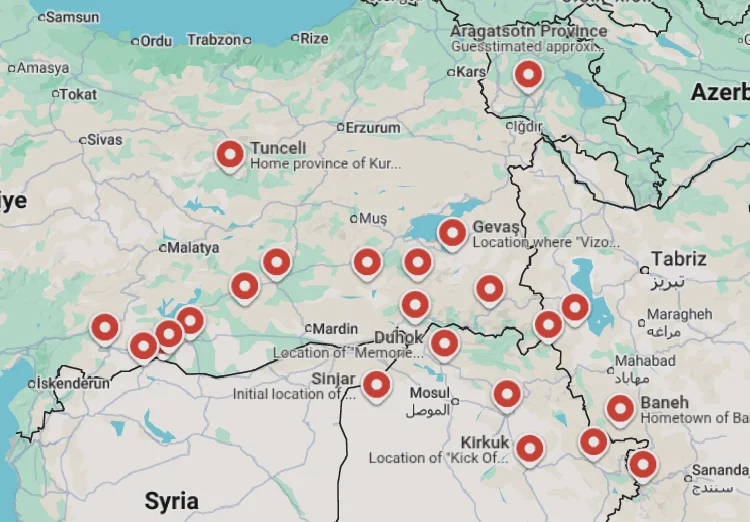 Kurdish films Google Map