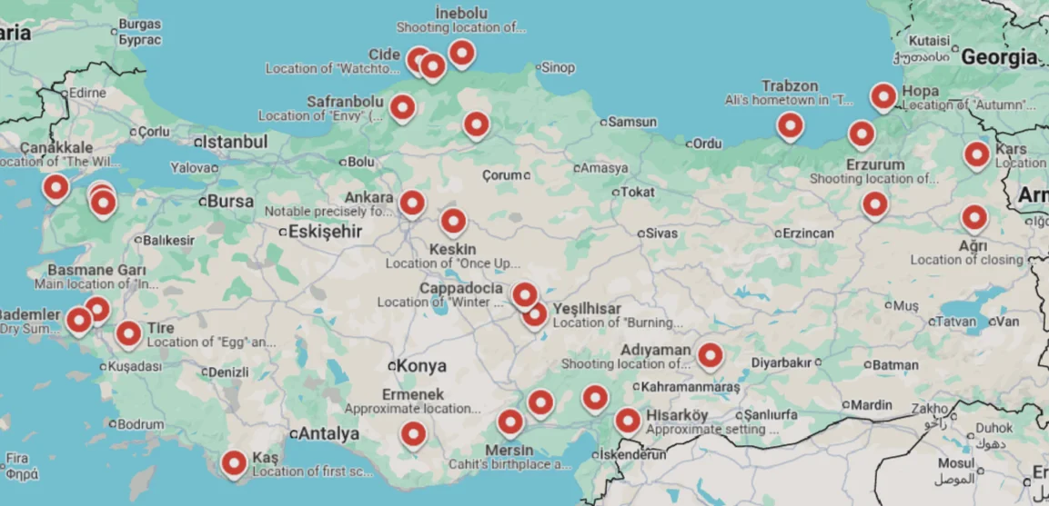 Turkish films Google Map