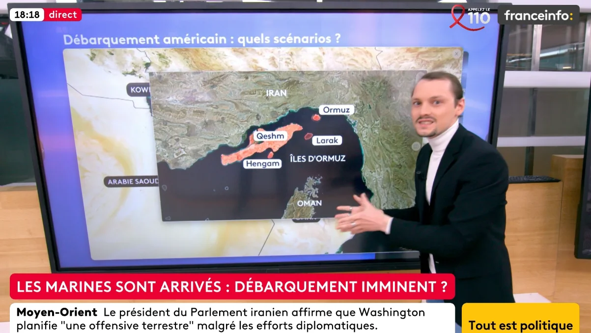 Map of the Strait of Hormuz, France Info