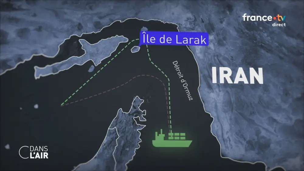 Map of the Strait of Hormuz, France Info